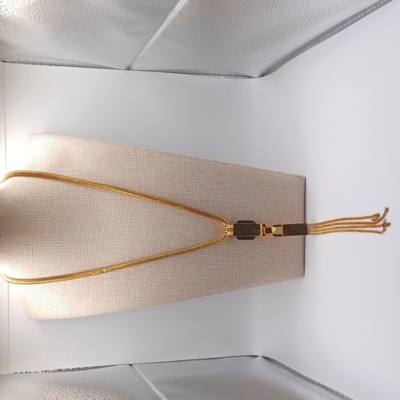 Vince Camuto Gold Tone Chain Y Necklace - Picture 4 of 6